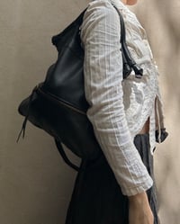 Image 5 of BLACK LEATHER TWO-WAY BAG