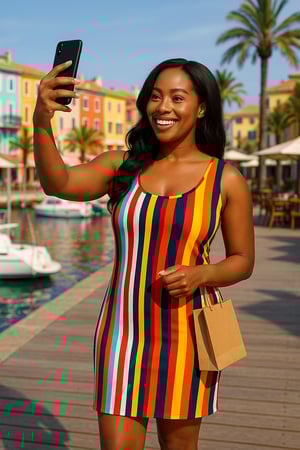 Image of Colorful Striped Tank Dress