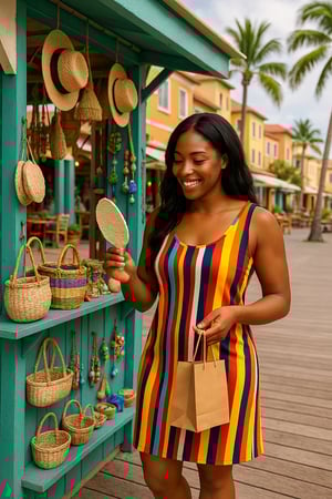 Image of Colorful Striped Tank Dress
