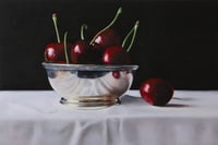 Image 1 of Cherries & Silver Bowl