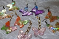 Image 1 of (holografisch/glow in the dark) schmetterling ohrringe