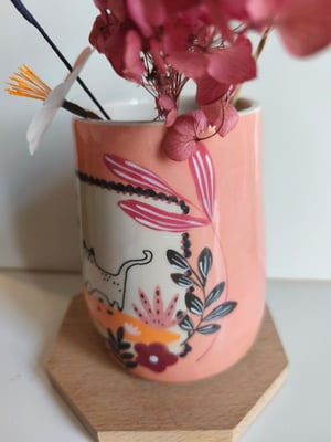 Image of vase feuillage chat