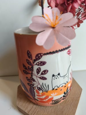 Image of vase feuillage chat