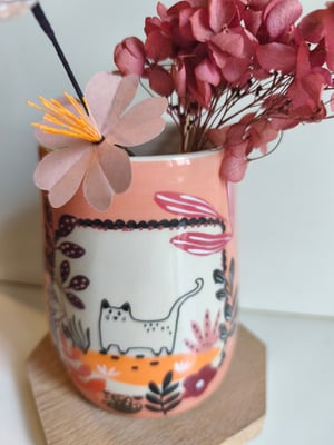 Image of vase feuillage chat