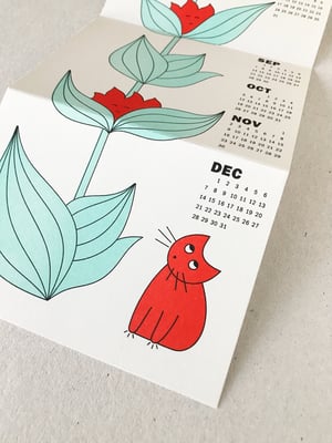 Image of Gentian Calendar 2026, riso print 15x42cm
