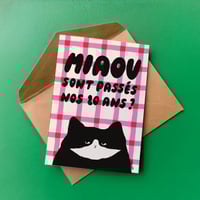 carte postale "Miaou sont passés nos 20 ans"