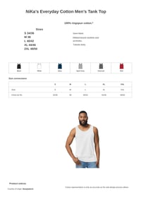 Image 2 of NiKa’s Everyday Cotton Men’s Tank Top 