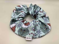 Mean Guy on Green Scrunchie