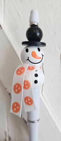Image 5 of Tennessee Vols Game Day Snowman Beaded Pens 