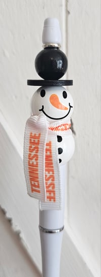 Image 4 of Tennessee Vols Game Day Snowman Beaded Pens 
