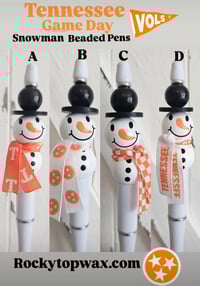 Image 1 of Tennessee Vols Game Day Snowman Beaded Pens 