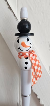 Image 6 of Tennessee Vols Game Day Snowman Beaded Pens 
