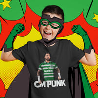 Image 1 of KIDS Celtic Mad CM Punk T-Shirt (3 Colours - 3 to 13 Years)