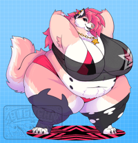 Image 1 of Valentine Wolf Standee *PREORDER*