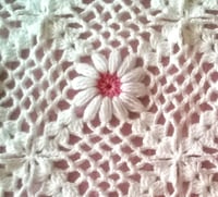 Image 3 of Hand crocheted bedspread with floral pattern - Ready to ship