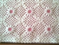Image 4 of Hand crocheted bedspread with floral pattern - Ready to ship