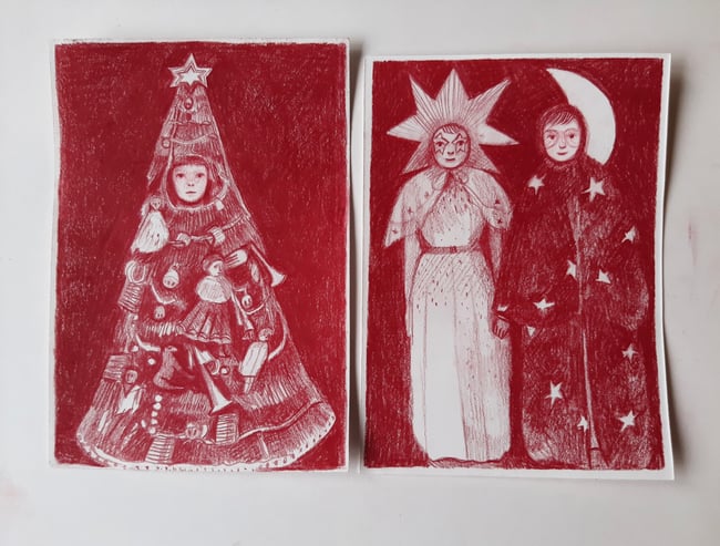 Star and Moon ~ Original drawing