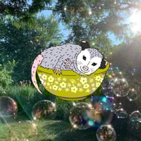 Image 1 of spring blossom possum sticker