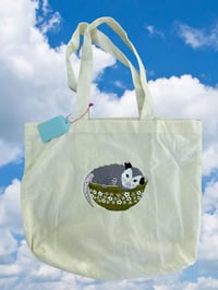 Image 1 of spring blossom possum tote bag 