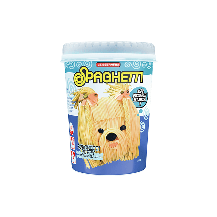 Image of [PRE-ORDER] LE SSERAFIM ‘SPAGHETTI’ (Stress Ball Ver.) + Weverse Shop POBs