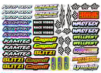 RC Oval Racing A5 Decal Sheet