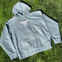 Image 2 of Copy of Monkey Hoodie Faded Blue