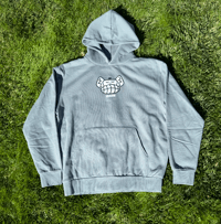 Image 1 of Copy of Monkey Hoodie Faded Blue
