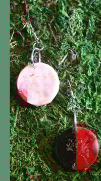 Harlequin Amirite Circle Dangle Earrings