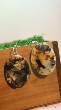 Large Oval Marble Amirite Earrings