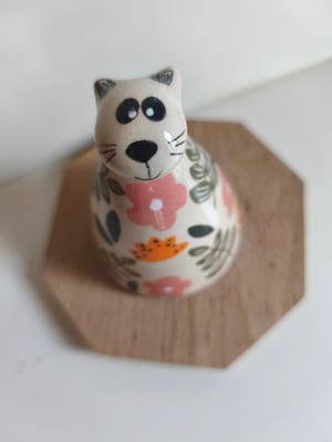 Image of  Chat clochette feuillage vert rose