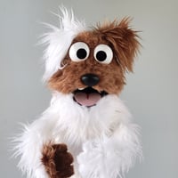Image 1 of The DOG Critter Puppet in Brown and White