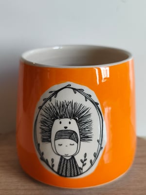 Image of    Petite tasse hérisson orange 