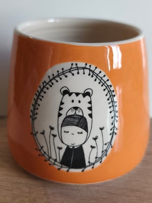 Image of   Petite tasse tigre orange 
