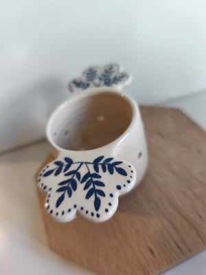 Image of  Infuseur à tisane feuillage bleu 