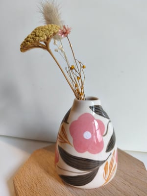 Image of   Petit vase fleur rose