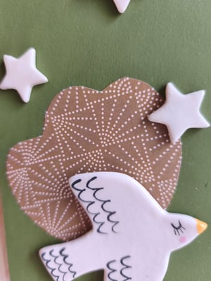 Image of Tableau oiseau vert 