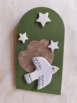 Image of Tableau oiseau vert 
