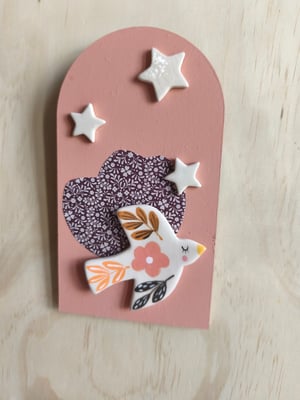 Image of  Tableau oiseau  rose