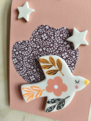 Image of  Tableau oiseau  rose