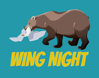Image 1 of Wing Night Katmai Brown Bear Tea Towel