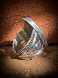 Image 4 of WL&A Handmade Heavy Ingot 40mm Gem Grade Rising Phoenix Turquoise Ring - Size 10