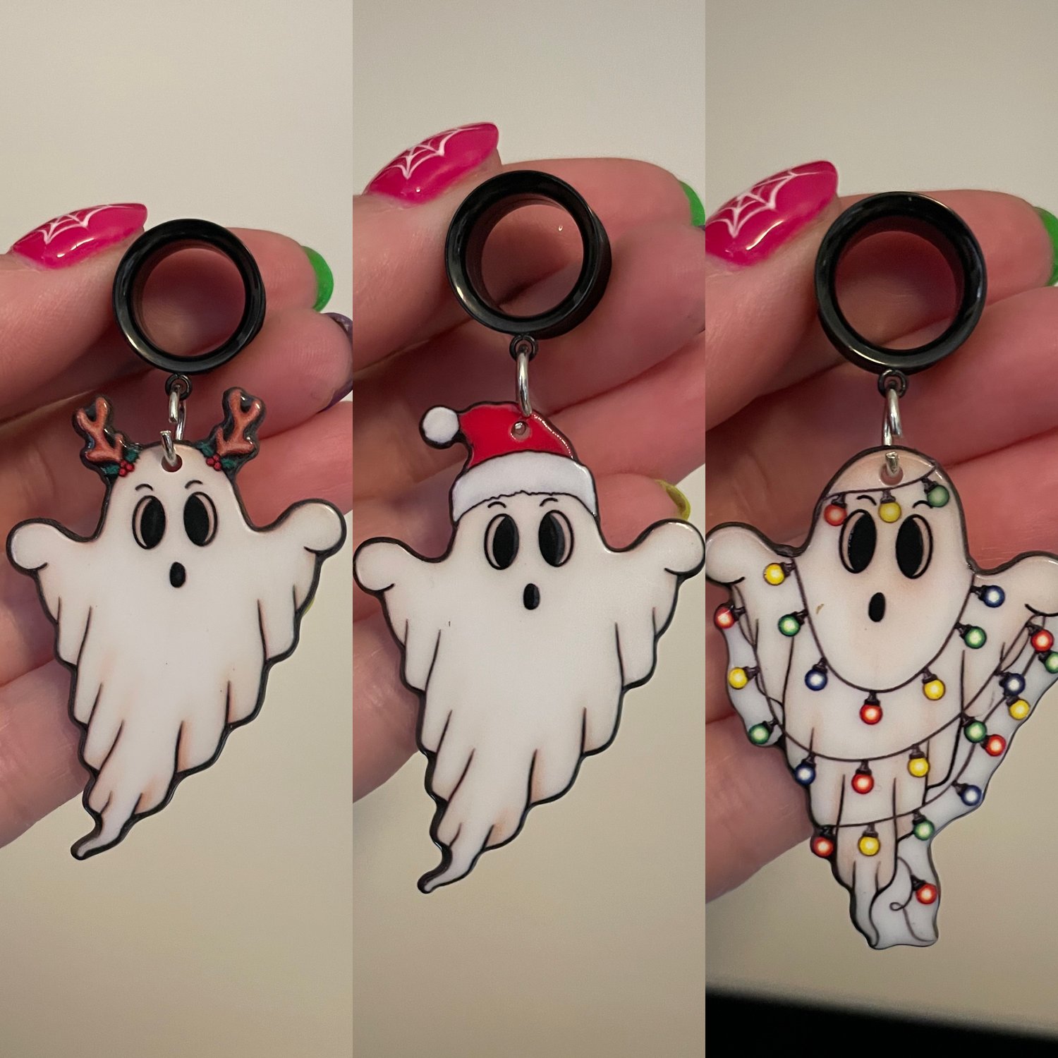 Image of Holiday Ghost Dangles (sizes 4g-2")