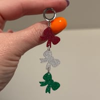 Holiday Glitter Bow Dangles (sizes 4g-2")