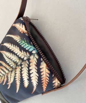 Image of Fern, crossbody velvet and waxed canvas phone bag