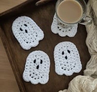 Image 3 of Ghost Coaster Crochet Pattern