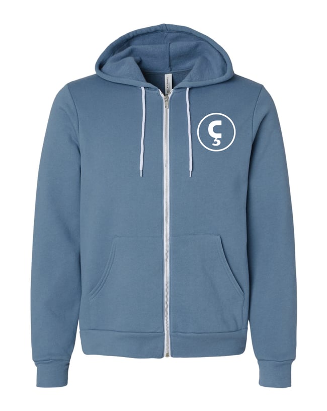 Nuçi's Space Zip-Up Hoodie (Steel Blue)