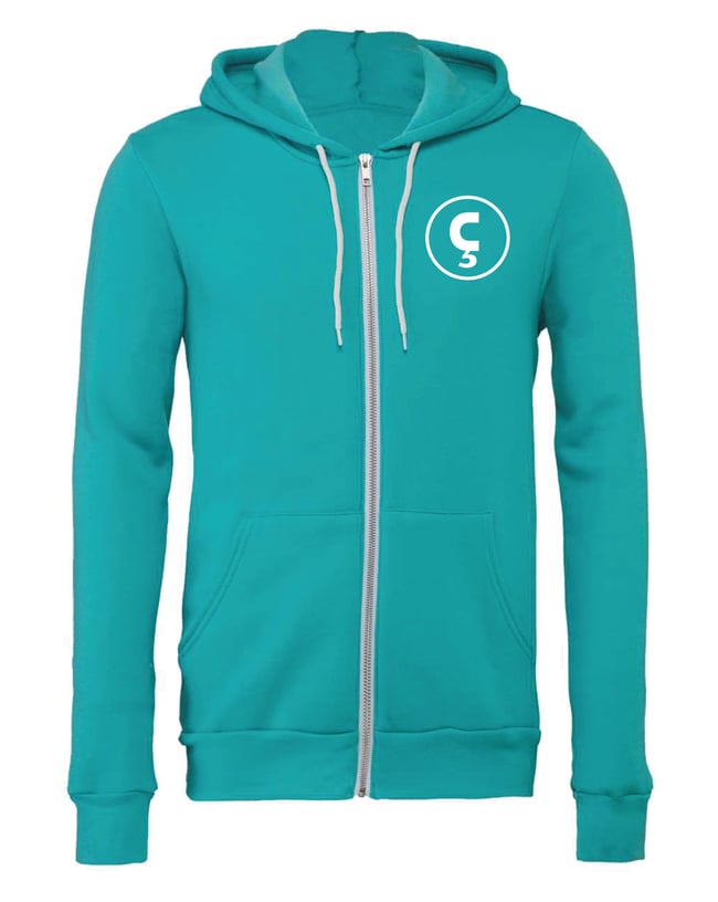Nuçi's Space Zip-Up Hoodie (Teal)