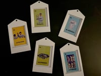 Image 1 of Set 3 - Los Angeles Dodgers Themed Lotería Ornaments/Gift Tag - Perfect Gift for Fans!