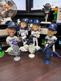 Image 1 of Unique Dodger Fan Gift - 3D Printed Tribute Vin Scully Microphone Ornament