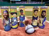 Image 1 of Los Angeles Dodgers Rally Prayer Candles: Pitcher & Catchers Duo